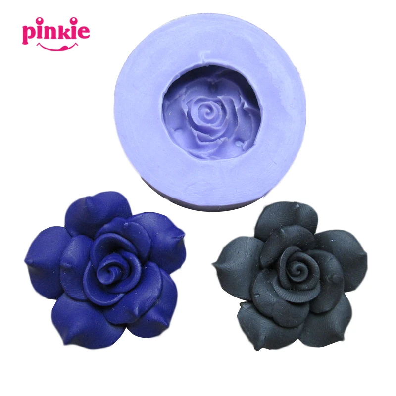 Pinkie акриловый полимерный цветок 3D decoracion силиконовая форма для торта помадные