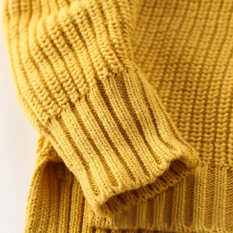 Classic Solid Boys Pullover Cotton Knitted Kids Sweater For Boys Long Sleeve O-Neck Fall Pullover Fashion Design Baby Sweater (10)