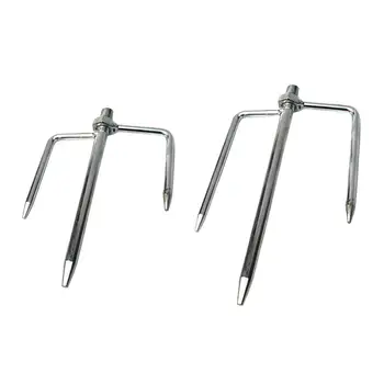 

High Quality Outdoor Fishing Umbrella Parasol Ground Spike Metal Windproof Insert Plug 8mm Universal Screws