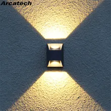 Уличный водонепроницаемый IP65 Настенный светильник, современный светодиодный настенный светильник для помещений, светодиодный настенный светильник для двора, двери, террасы, балкона, сада, освещение NR-58