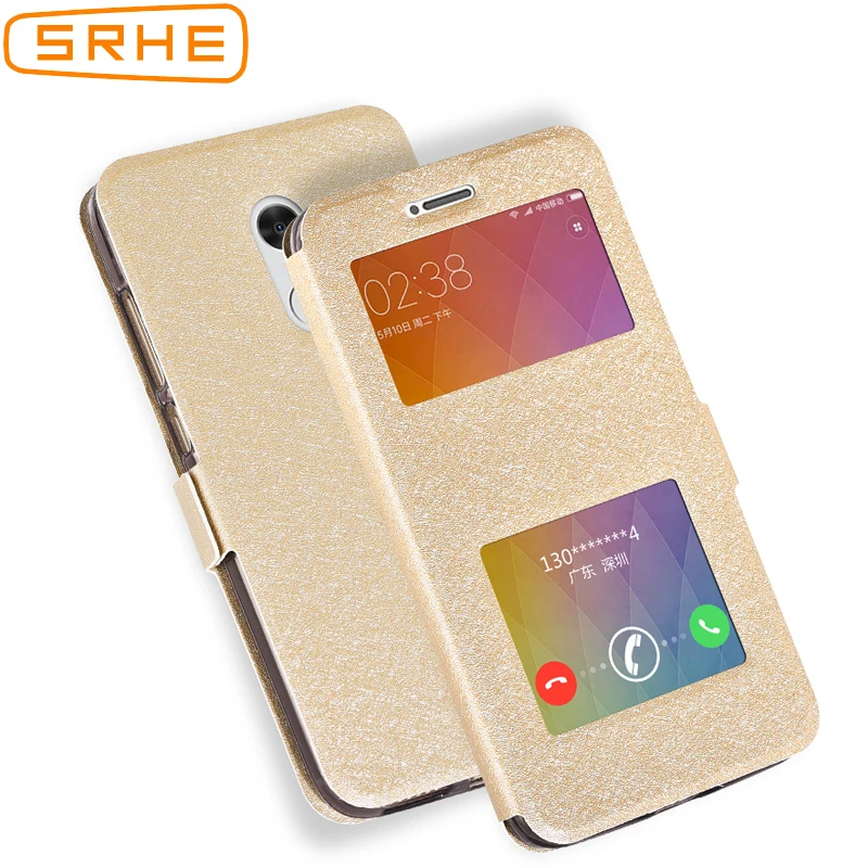 SRHE Xiaomi Redmi Note 4 Global Case Flip Luxury Leather Window Cover