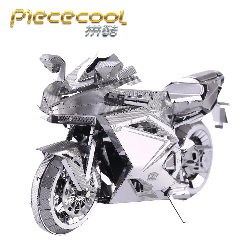 PieceCool 3D Metal Puzzle Jigsaws of Motorcycles jigsaw Mini 3D Model Kits from Laser Cut Metal Sheets for Adult Toys Gift