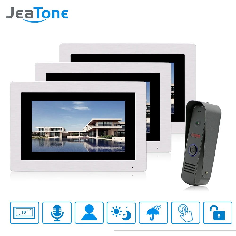 JeaTone 7 Inch Door Camera Doorbell Video Door Phone Intercom System 1200TVL HD Night Vision Indoor Monitor Home House Security JeaTone 7 Inch Door Camera Doorbell Video Door Phone Intercom System 1200TVL HD Night Vision Indoor Monitor Home House Security