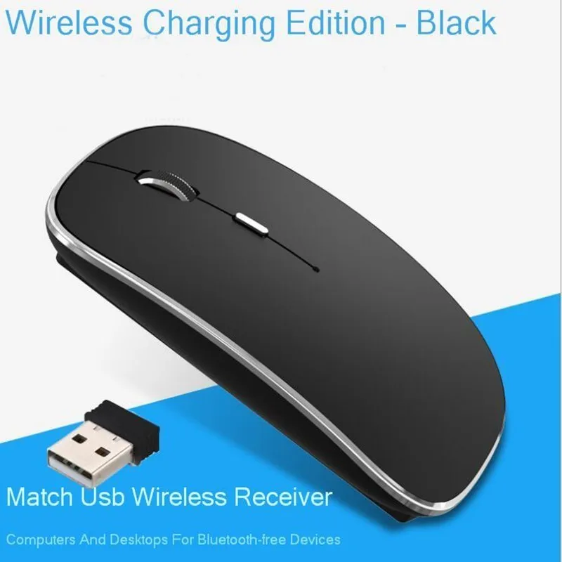 

SeenDa Wireless Rechargeable Mouse 2.4G Slient Ultra Thin Mini Optical Mice 1600DPI Computer Mouse for Laptop PC