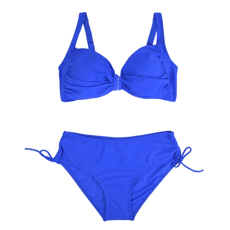 Polovi, сексуальный купальник для женщин, плюс размер, одежда для плавания, большой размер, бикини, Женская однотонная летняя пляжная одежда, Maillot De Bain, купальный костюм
