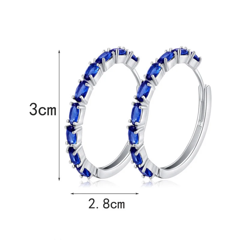 Colorful Big Circle Earrings Fashion Silver Color Hyperbole Ear Ring Metal Chic Earring For Women oorbellen brinco earing E189 (4)