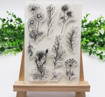 

Chrysanthemum clear Transparent Stamps sunflower stamp Seal For Scrapbooking photo album card making craft stamps for Decoration