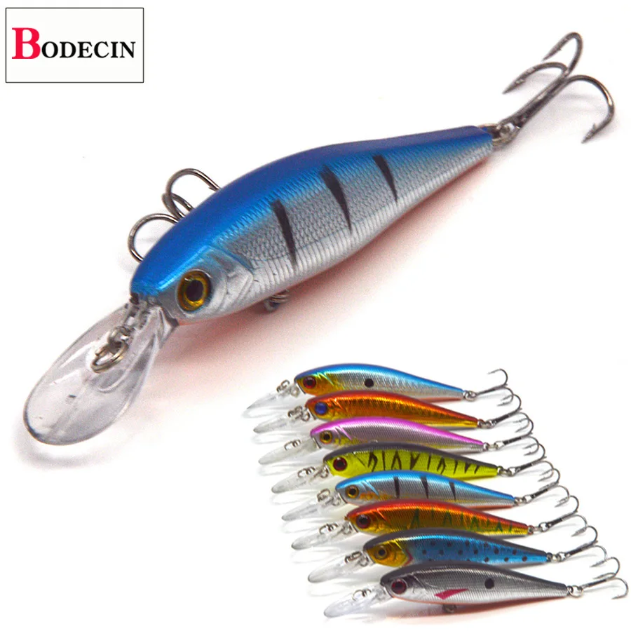 

8PCS Artificial Lures For Fishing Supplies China Peche Minnow Wobbler Trolling Trolls Sea Fishing Tackle Plastics Trout Baits