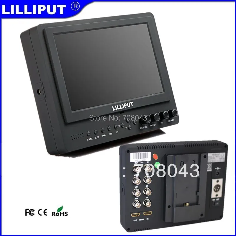 Lilliput 665/S 7-дюймовый 3G-SDI монитор с входом HDMI выход + шарнирный магический рычаг