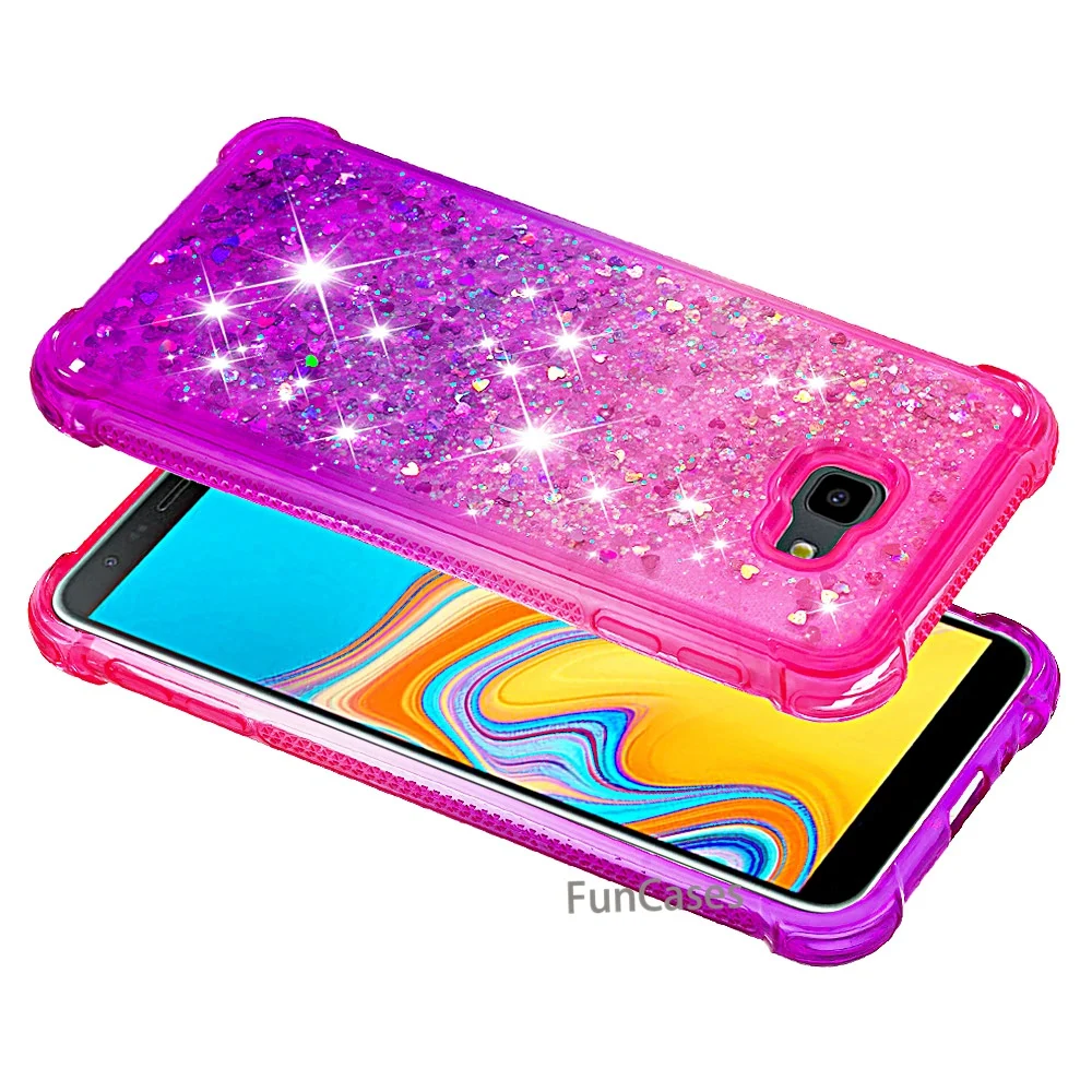 Для samsung J4 плюс Чехол светлый блестящий чехол для Galaxy J415 J415F SM динамический песок