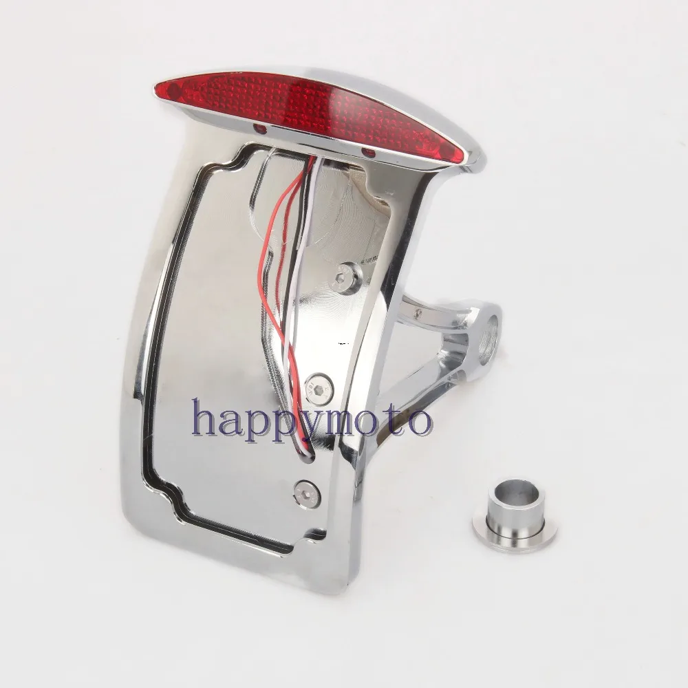 Motorcycle accessories Chromed side mount license plate Curved bracket