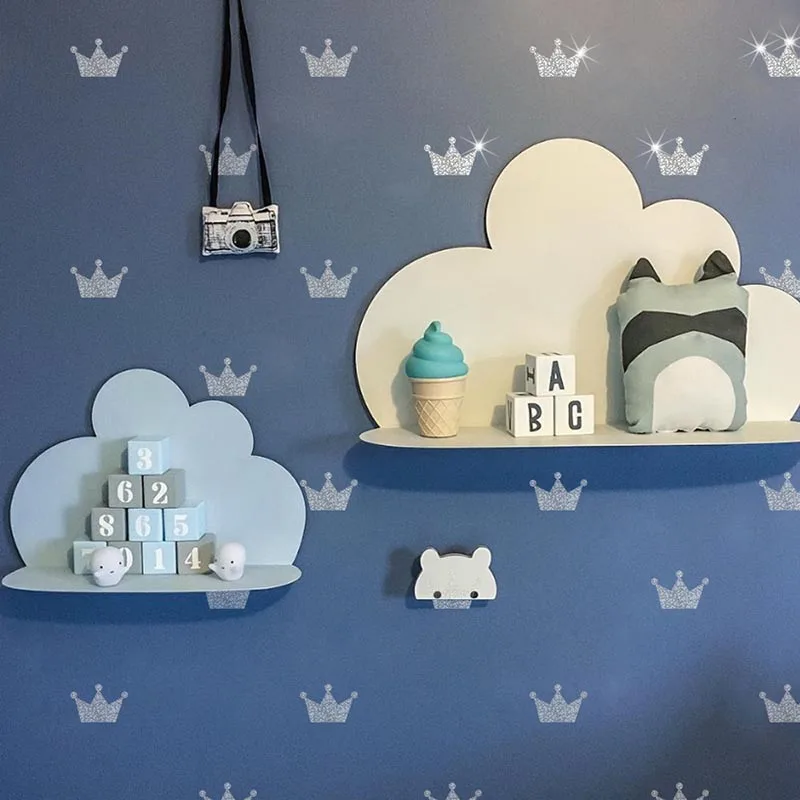 15Pcs/Set Crown Wall Stickers Kid's Bedroom Decorate Wall Decals Princess Baby Room Wall Decor Vinyl Wall Sticker for kids rooms