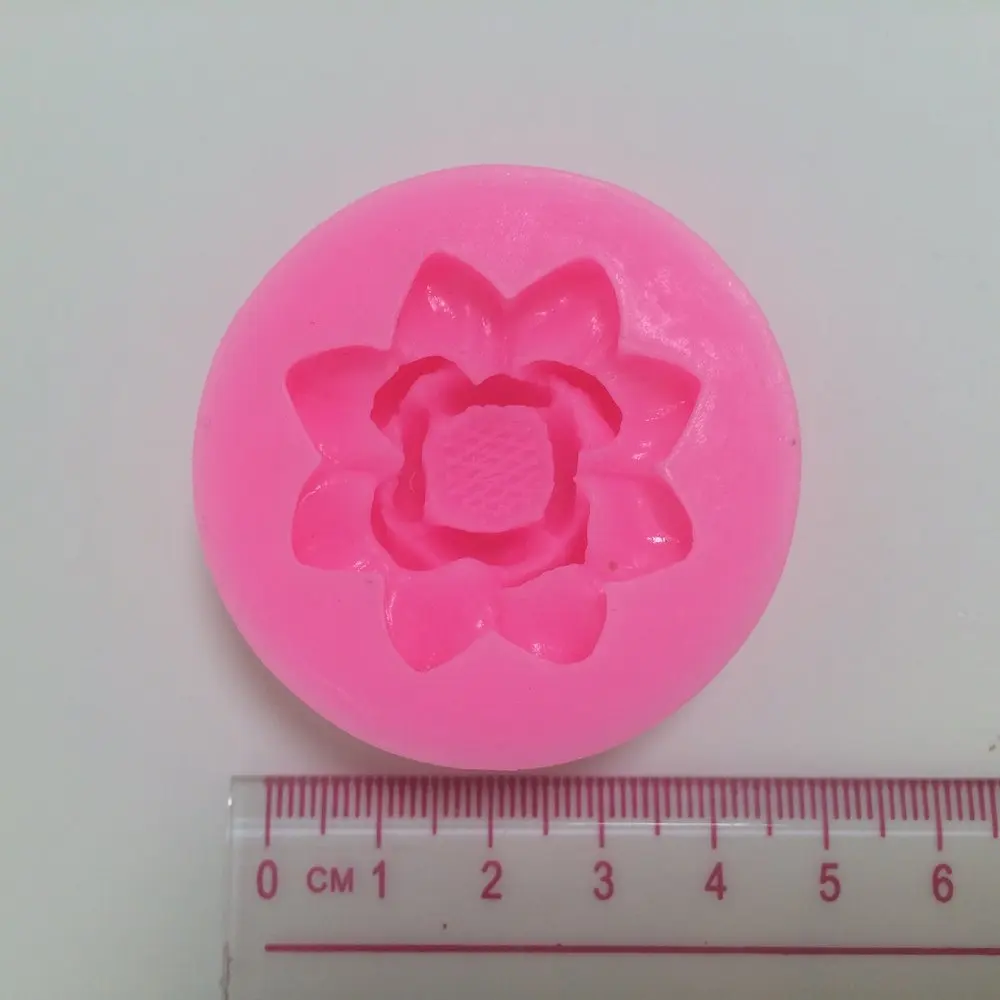 Handmade Chocolate Sugarcraft Mini lotus flower cake Decorating Mold Silicone Soap Mould