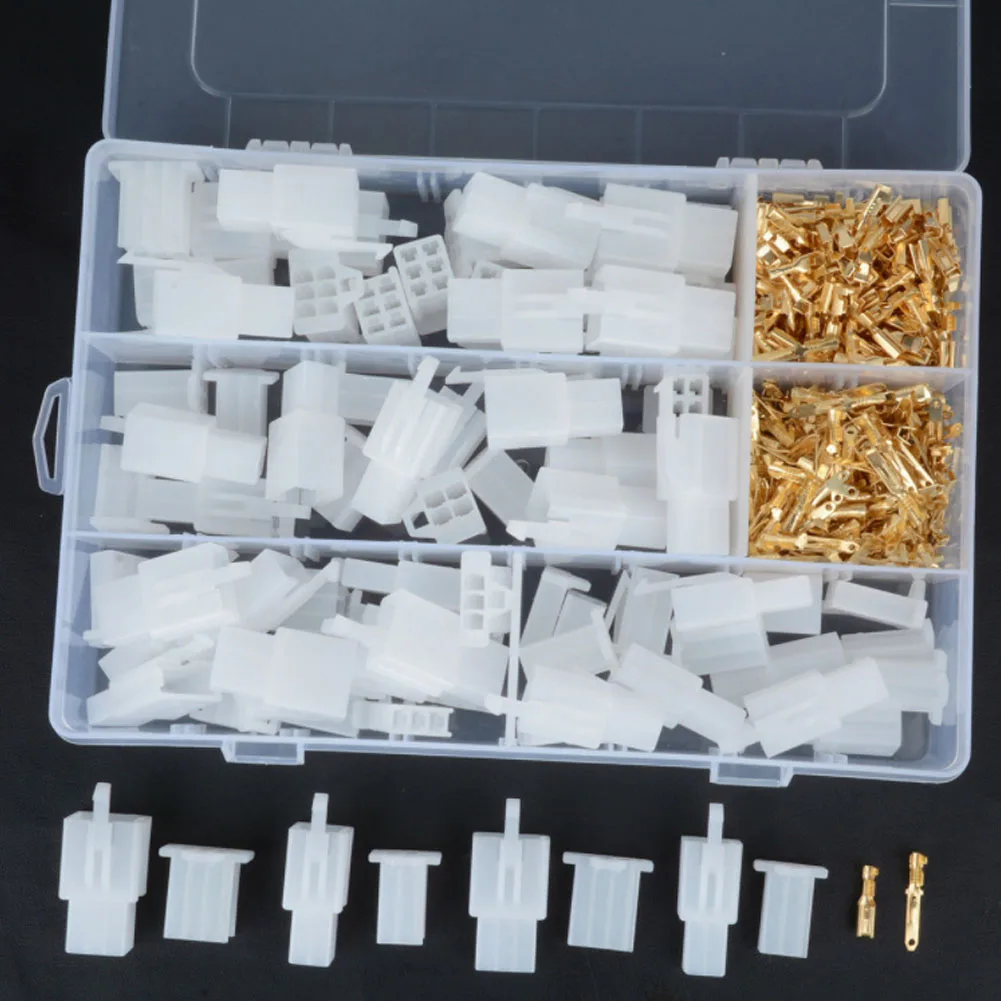 

380pcs 2.8mm 2 3 4 6 Pin Male Female Plug Housing Header Crimp Wire Terminals Connector Assortment Auto Electrical Kit Cable