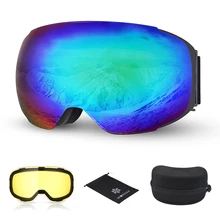 Ski Goggles Snow Dual Layers Day Night Lens Magnetic Skiing UV400 Snowboard Eyewear Men Women Anti-fog Ski Glasses Detachable vector magnetic ski goggles uv400 protection anti fog snowboard ski glasses for men women snowboard ski glasses snow eyewear