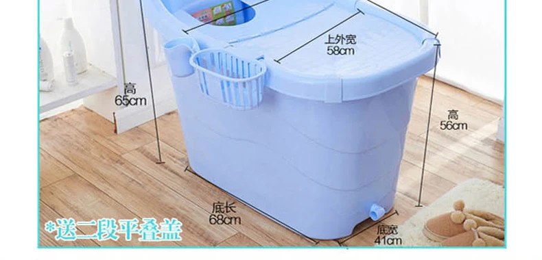 Ванна бочка для взрослых Бытовая пластиковая Ванна очень большая толстая Ванна Двойная ванна откидная Ванна бочка Складная