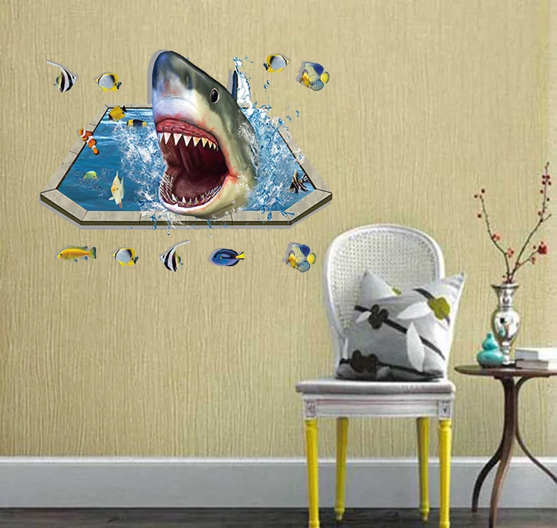 Cartoon Shark Wall Adornment Of Children Room Kindergarten Classroom
