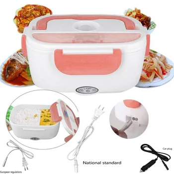 

electric heated Lunch Box Food Container Portable Electric Heating Food Warmer Heater Rice Container Dinnerware Sets 220V/110V