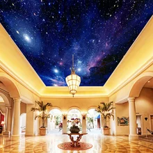 Пользовательских фото настенные Бумага звездное небо ночной вид потолок росписи современный Книги по искусству Гостиная Кухня стены Бумага для рисования росписи де Parede 3D