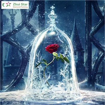 

2017 diy diamond painting cross stitch "rose" diamond embroidery full round diamond mosaic mosaic embroidery