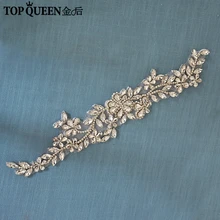 TOPQUEEN S283 Блестящий Пояс для свадебного платья, стразы, Свадебные ремни и пояса, пояс для подружки невесты, пояс с бисером