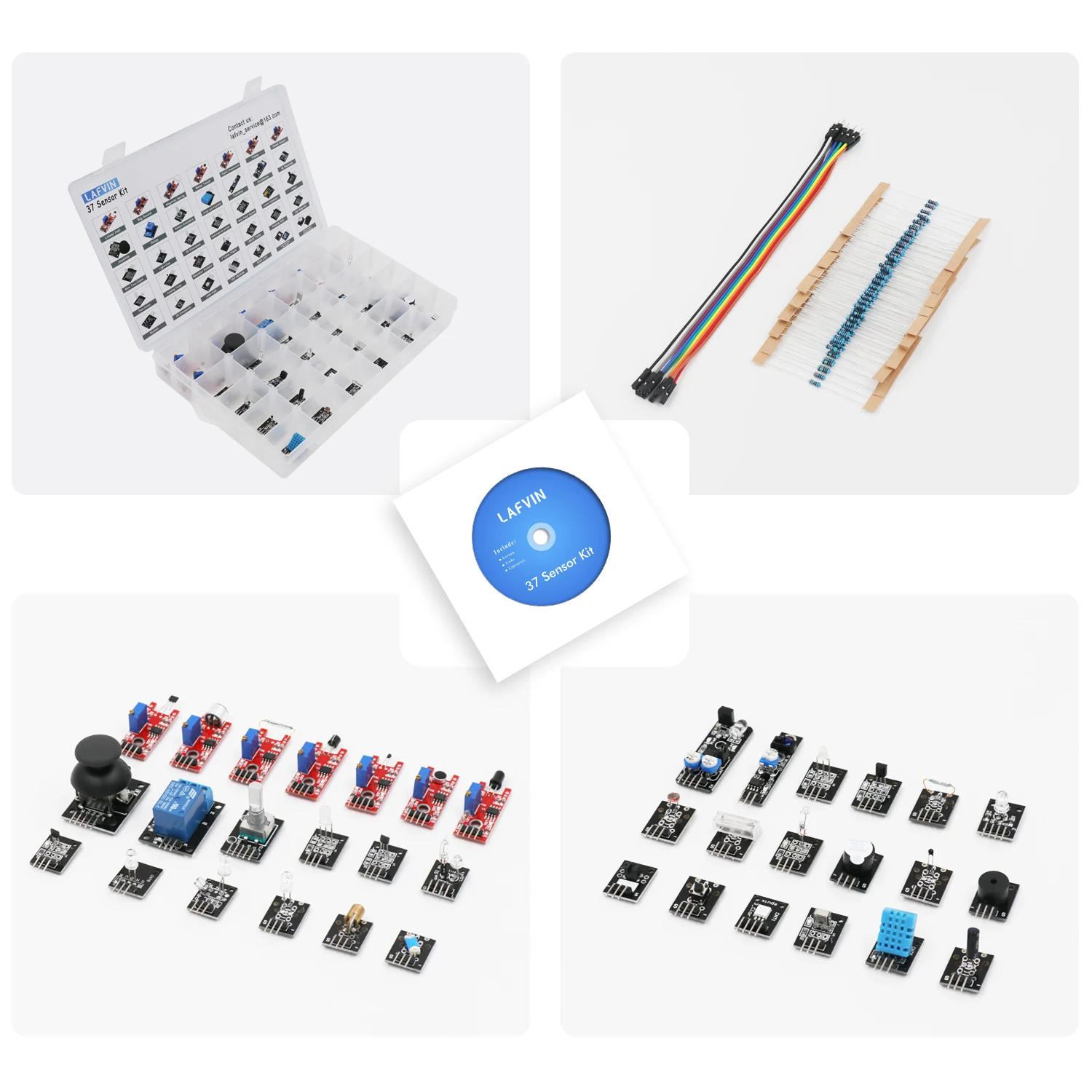Комплект сенсорного модуля LAFVIN 37 в 1 для Arduino UNO R3 Mega2560 Mega328 Nano с учебным