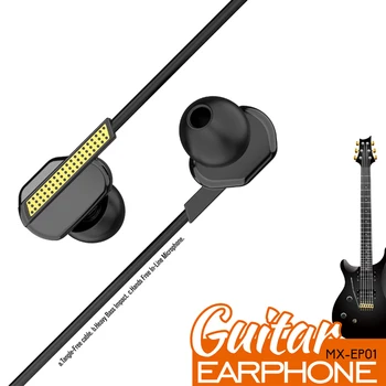 

MOXOM Guitar Earphone 3.5mm In Ear Earphone Stereo with Heavy Bass Earbuds Wired Earphones Sport Earphone for Travel for Phone