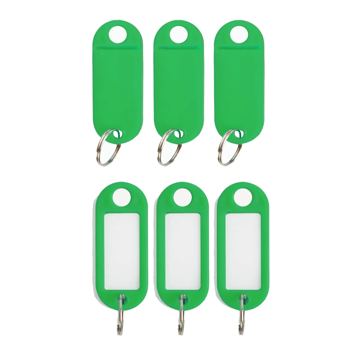 

20pcs Key ID Tags Name Card Labels Keyring Keychain Green