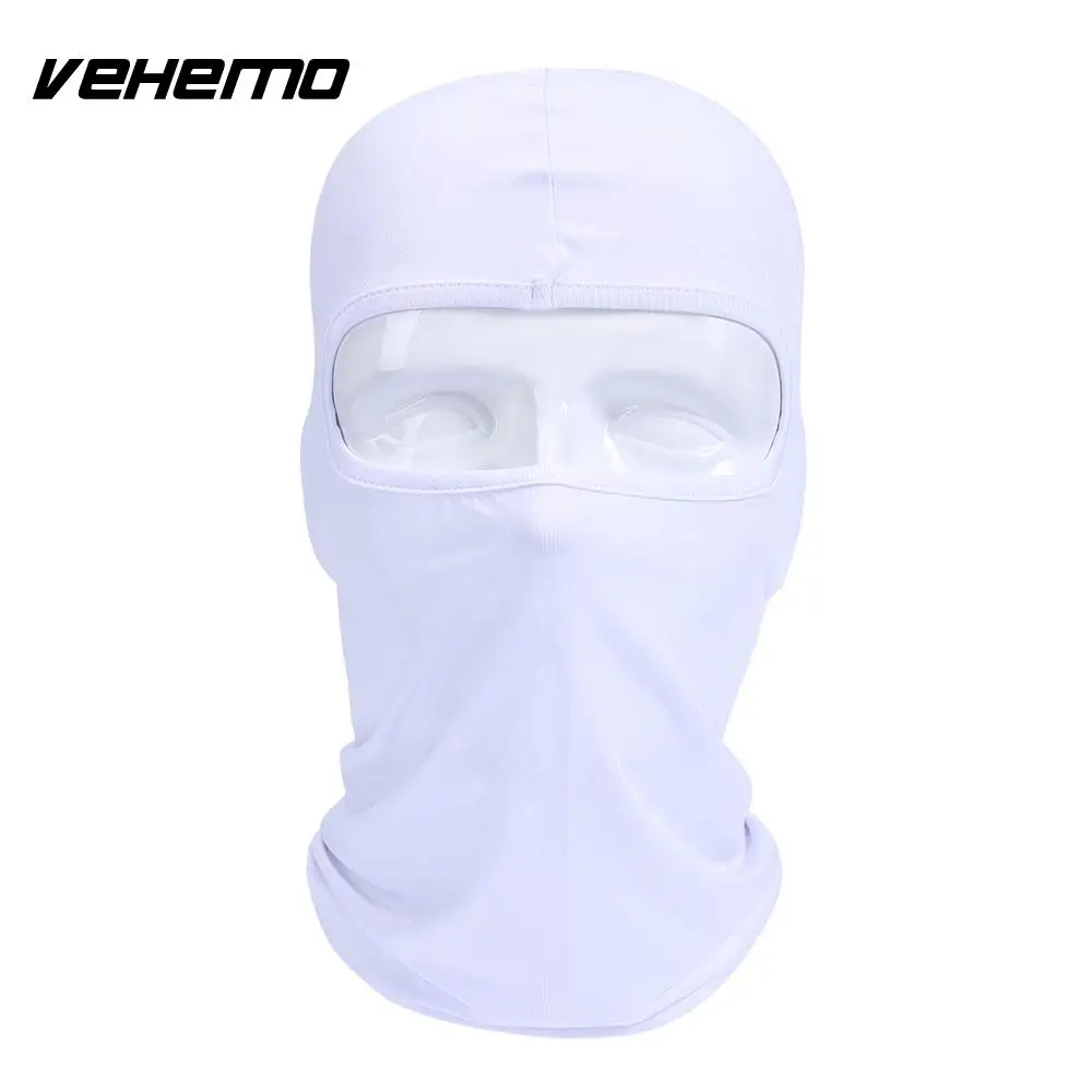 white Vehemo 14 цветов лайкра унисекс полная Балаклава для нанесения маски на лицо аксессуары защита теплая мотоциклетная шляпа - Цвет: white