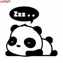 Autocollants en vinyle de dessin animé Oem, 15x14.3cm, mignon Panda qui dort ZZZ, accessoires de moto, suv, pare chocs