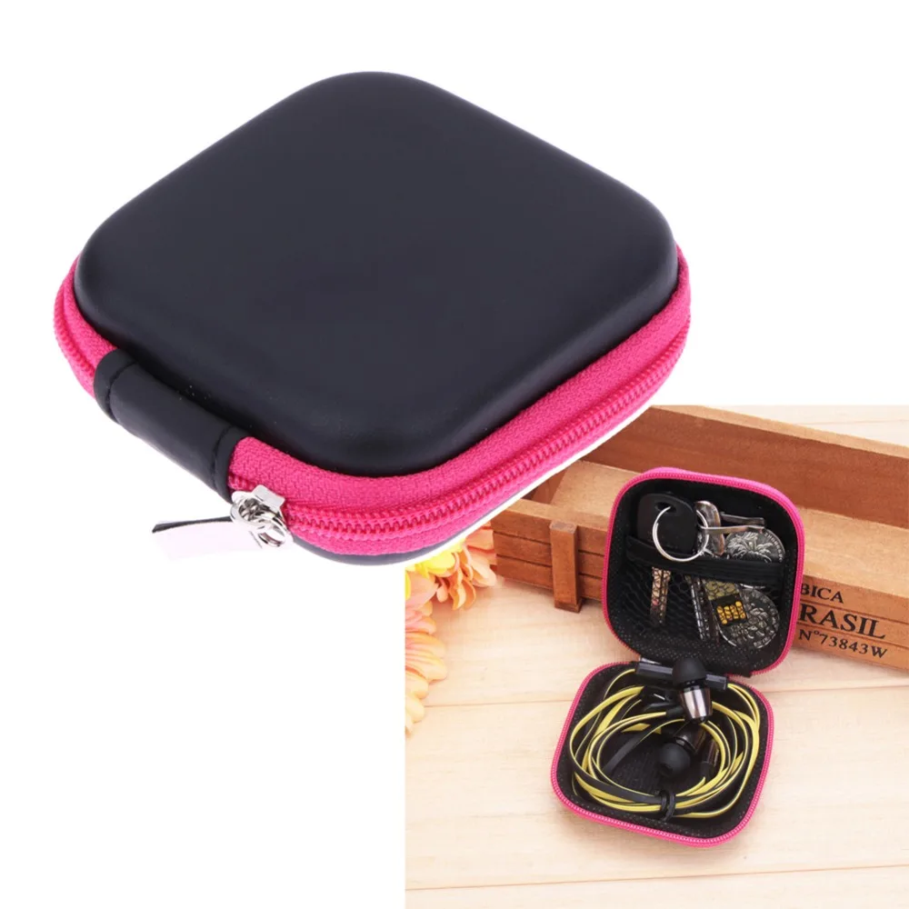 

Portable Hard EVA Earphone Case Bluetooth Earbud Digital Cable Storage Box Carrying Zipper Pouch Bag SD Card Holder Organizer