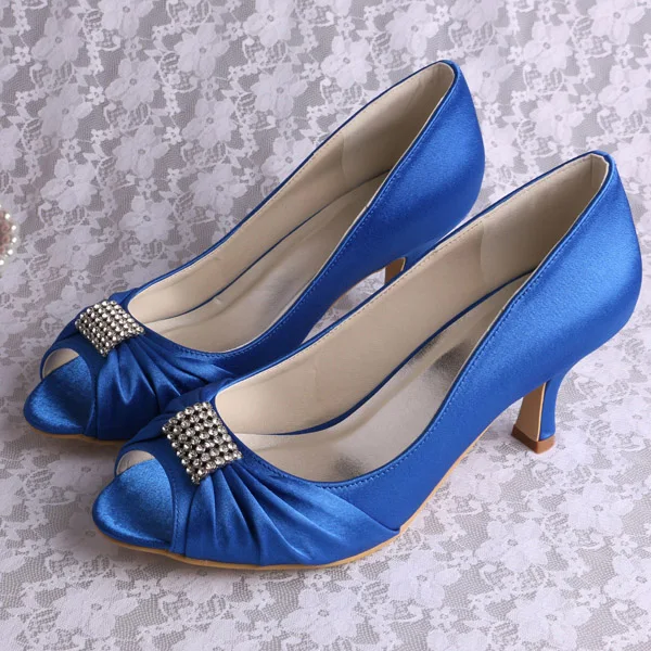 satin heel shoes