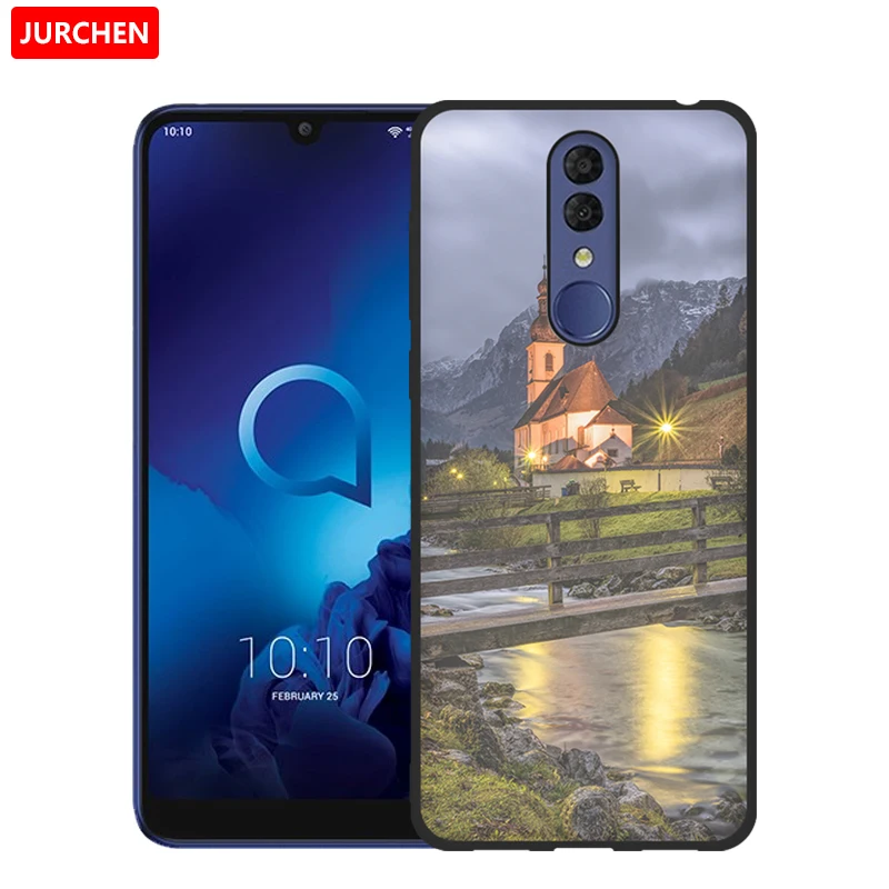 Мягкие силиконовые чехлы JURCHEN для телефонов Alcatel 3 2019 чехол задняя крышка модный