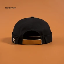 Мужская Уличная Повседневная шапка Docker, Морячка, Байкерская шапка, шапка без полей, модная, унисекс, тыква, Ретро стиль, темно-синие шапочки