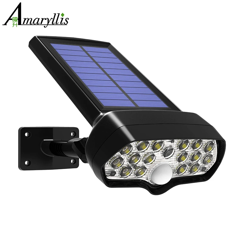 

Solar Motion Sensor Lights Bright Wireless Security Solar Lamp with Easy Installation Great Detection Range Full Rotating Angle