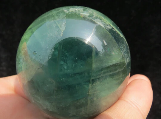 

A 509natural transparent green fluorite quartz crystal sphere ball (0601)