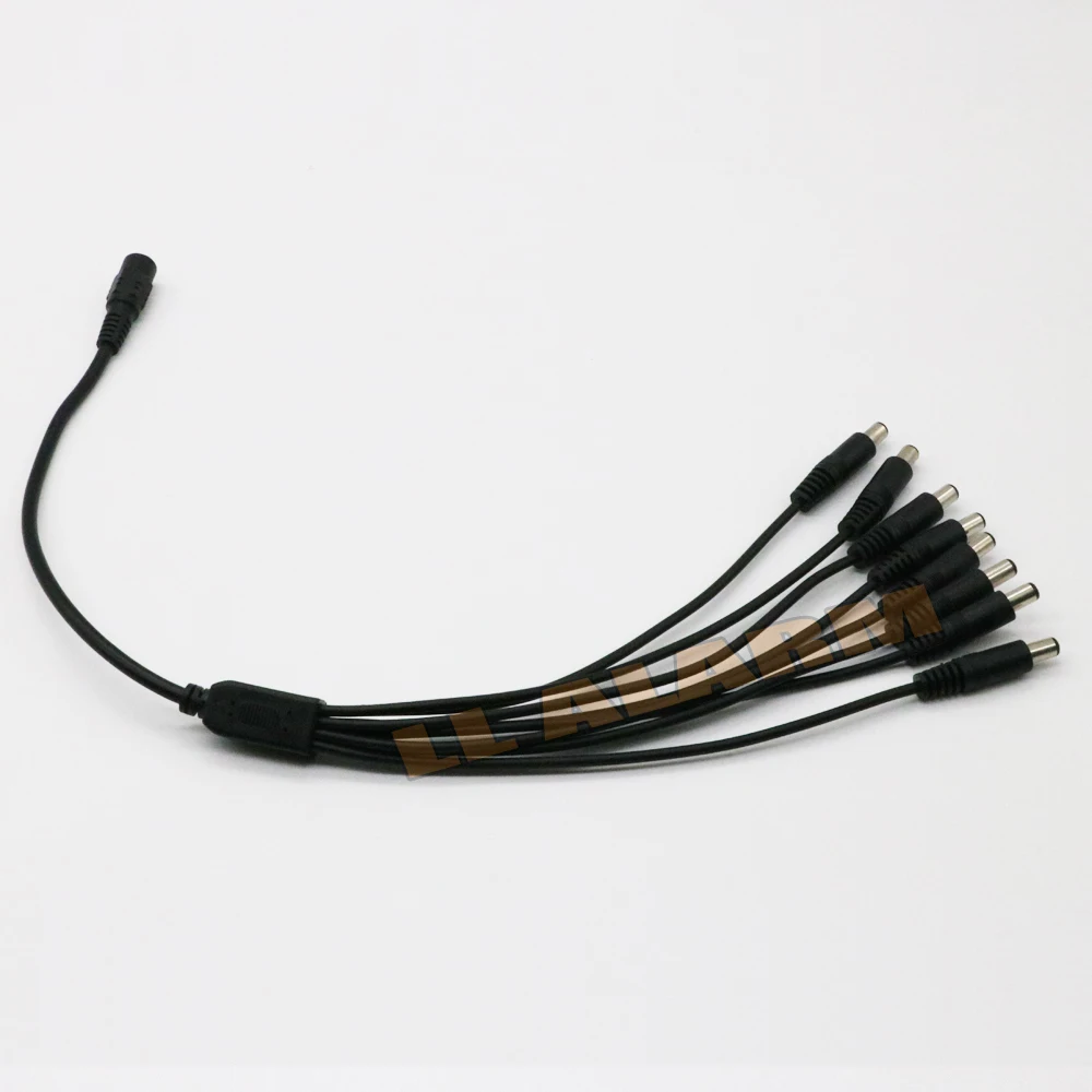 

1pcs 1 DC Female To 8 Male plug Power Cord adapter Connector Cable Splitter for CCTV Security Camera LED Strip
