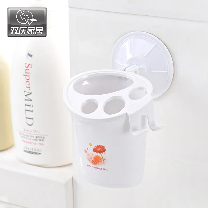 wall mounted brush holder bathroom plastic holder toothpaste holder shaver palstic holder hot sales