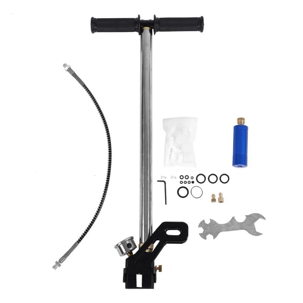 

Manual Scuba Diving Oxygen Cylinder High Pressure Air Pump Swimming Dive Portable Inflator with Pressure Gauge
