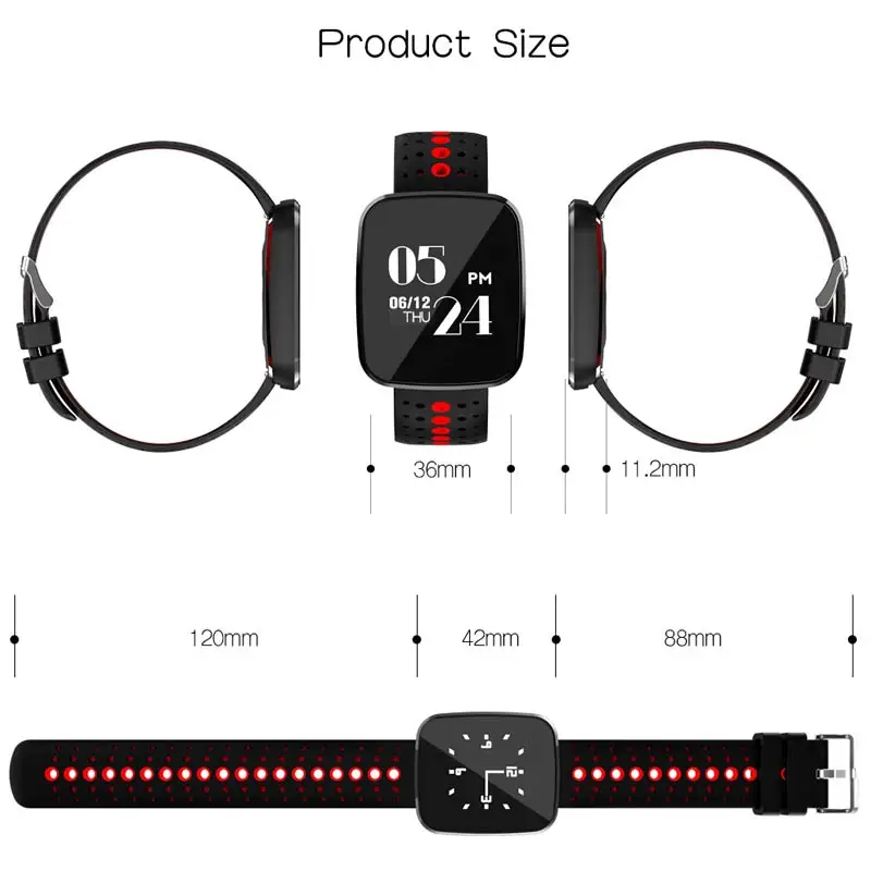 

New Smart Bracelet Waterproof Wristband Heart Rate Blood Pressure Monitor Alarm Clock Sports Fitness Tracker Watch DOM668