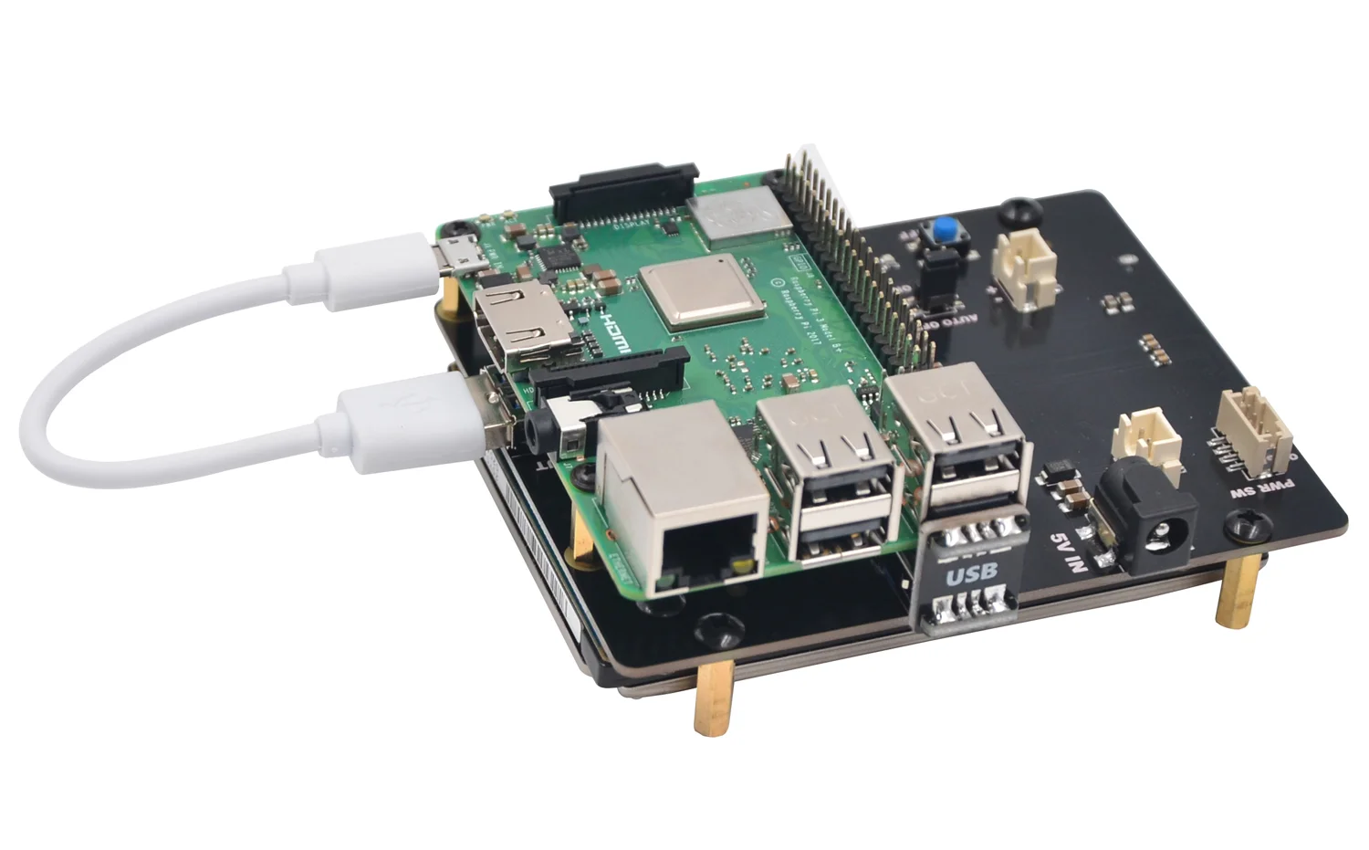 Свободный диск 5 в 4A Raspberry Pi плата расширения жесткого диска поддерживает 4 ТБ SATA