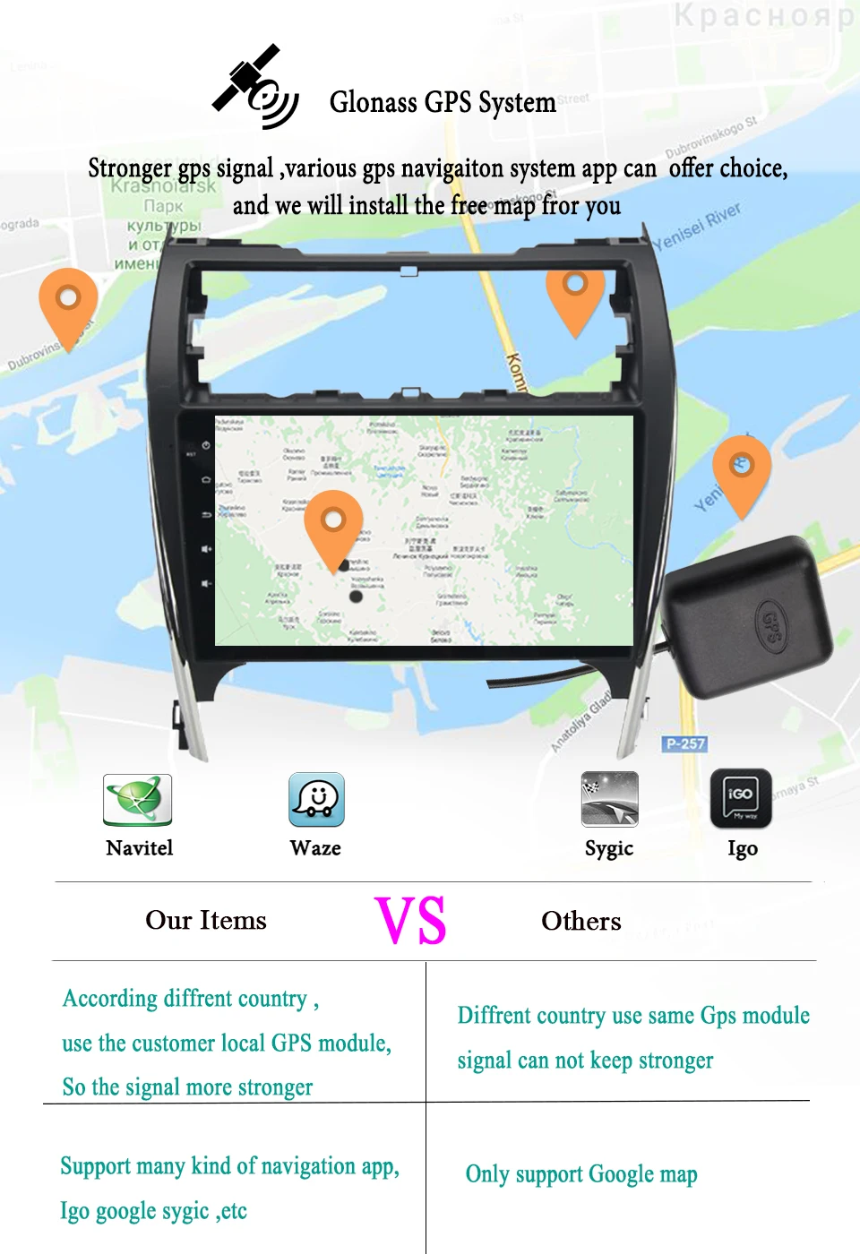 Оперативная память Android 9,1 Автомобильный DVD стерео мультимедиа головное устройство для Toyota Camry 2012- США и средний восток авто радио gps навигация Видео Аудио