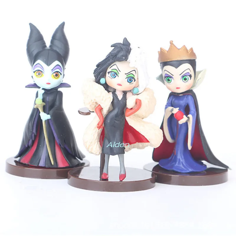 

3 Pcs/set Villain Evil Queen Garage The Dark Witch Ursula Qposket Decoration PVC Action Figure Collectible Model Toy 9CM B909