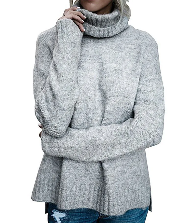 Пуловеры Женская одежда свитер теплый женский s зимний женский Водолазка Свитера Свободный Однотонный женский джемпер Топы для беременных