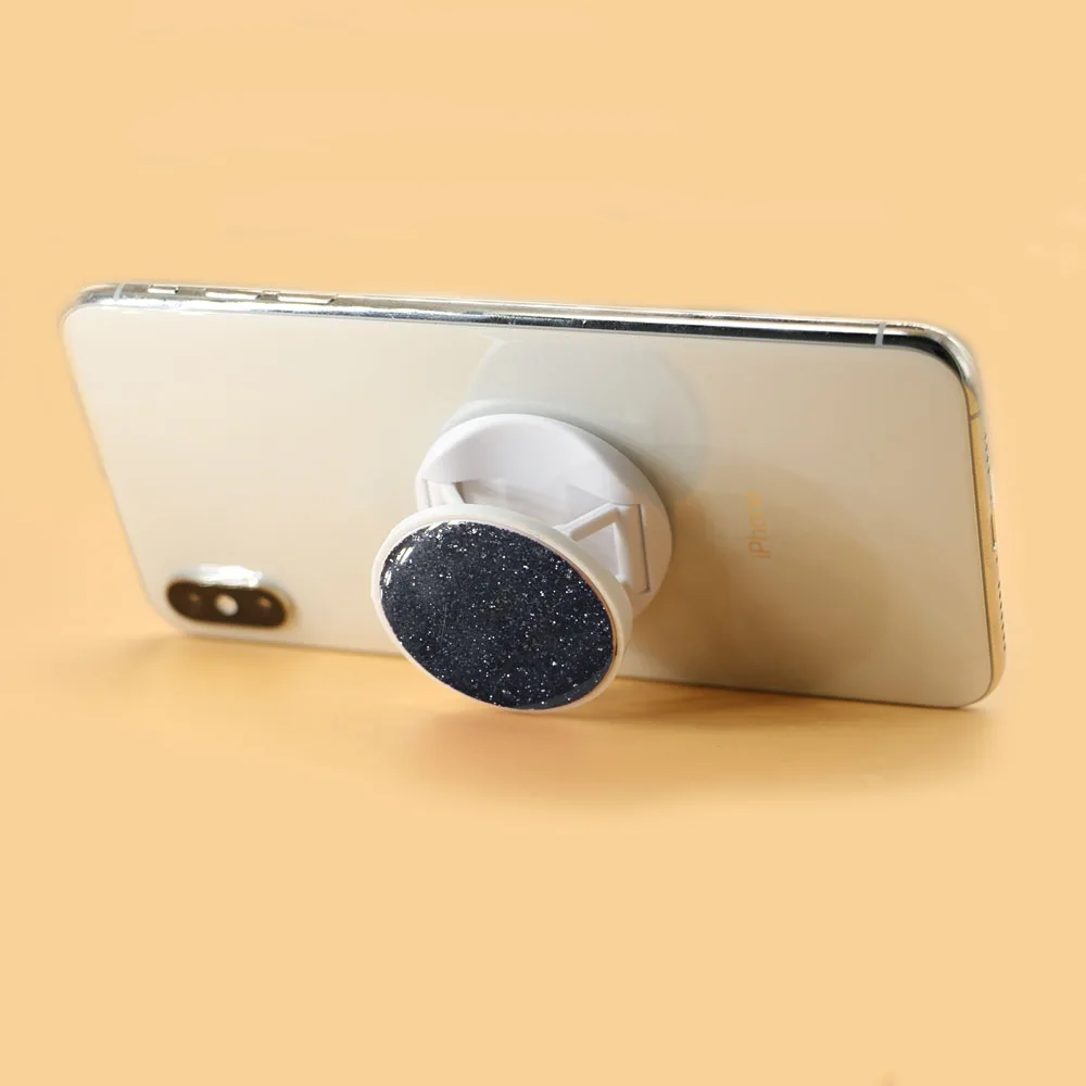 Pozzolanas Car Phone Holder Telescopic Bracket Ring Buckle For Iphone Xiaomi Samsung Phone Bracket Sequin Support Smartphone