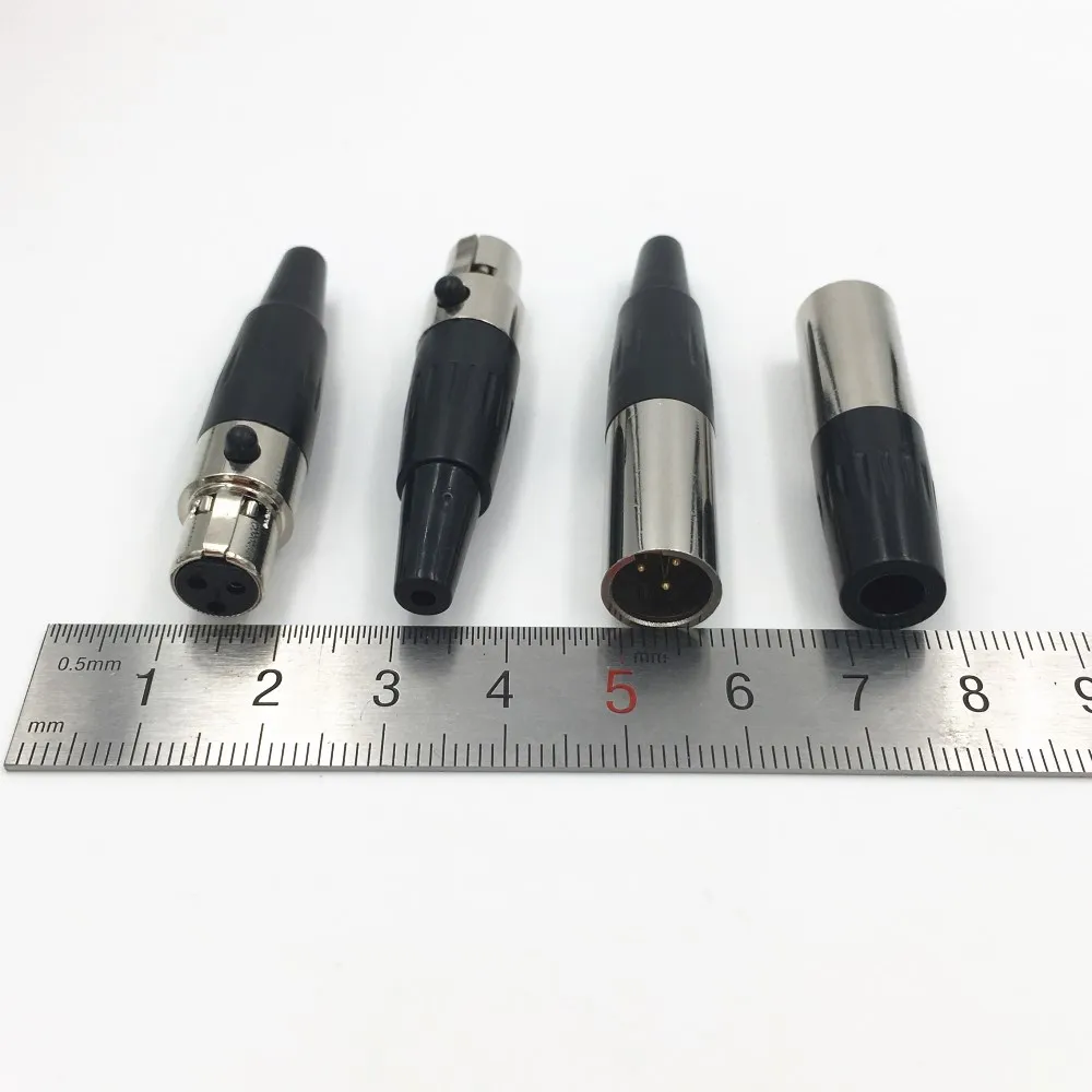 5 пар Мини XLR 3 4 6 Pin штекер + гнездо Аудио Микрофон коннектор микрофон для кабеля
