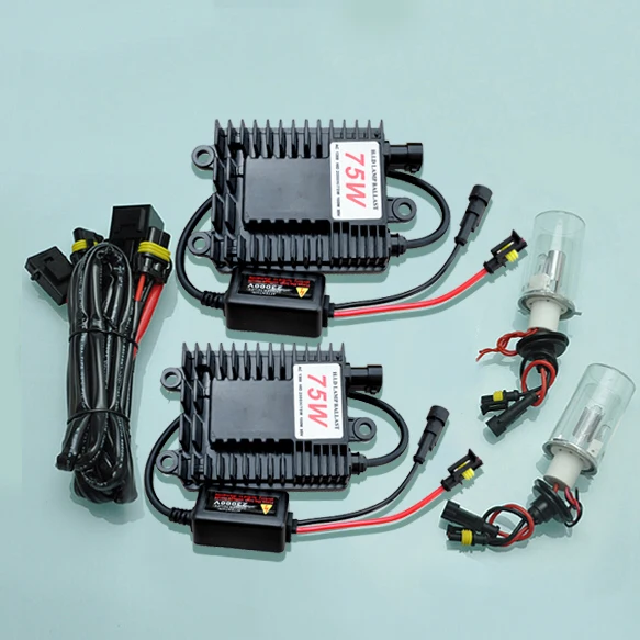 

75W H4-2 4300K Conversion Hi Low Bulbs HID Xenon Digital Ballast Kit Bright New [AC402]