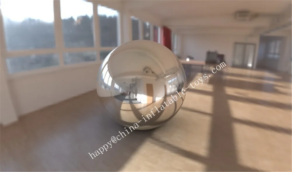 1.5m Silver Inflatable Ballon Outdoor Durable PVC Wedding Stage Christmas Decoration Large Inflatable Mirror Ball