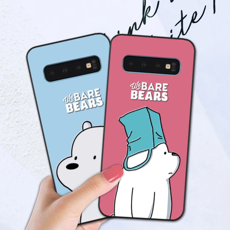 

3D Cartoon We Bare Bears Funny Case For Samsung Galaxy S6 S7 Edge S8 S9 S10 Plus Soft Cover Funda Case For Samsung S10 Lite S10E