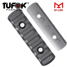 TuFok супер низкий профиль 7 слотов Mlok рельсовый адаптер M-lok рельсовая секция ультра тонкий Пикатинни Вивер рейка крепление принадлежности для охоты